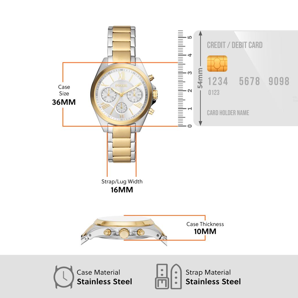 MODERN COURIER Stainless Steel Chronograph Watch Two-Tone