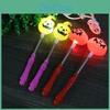 Whimsical Halloween Light-up Wands For Children Featuring Colorful Cartoon Pumpkin And Skull