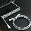 Coiled Keyboards  Cable Aviation Cord TypeC to USB A for Mechanical Game  Keyboards  Charging Cord