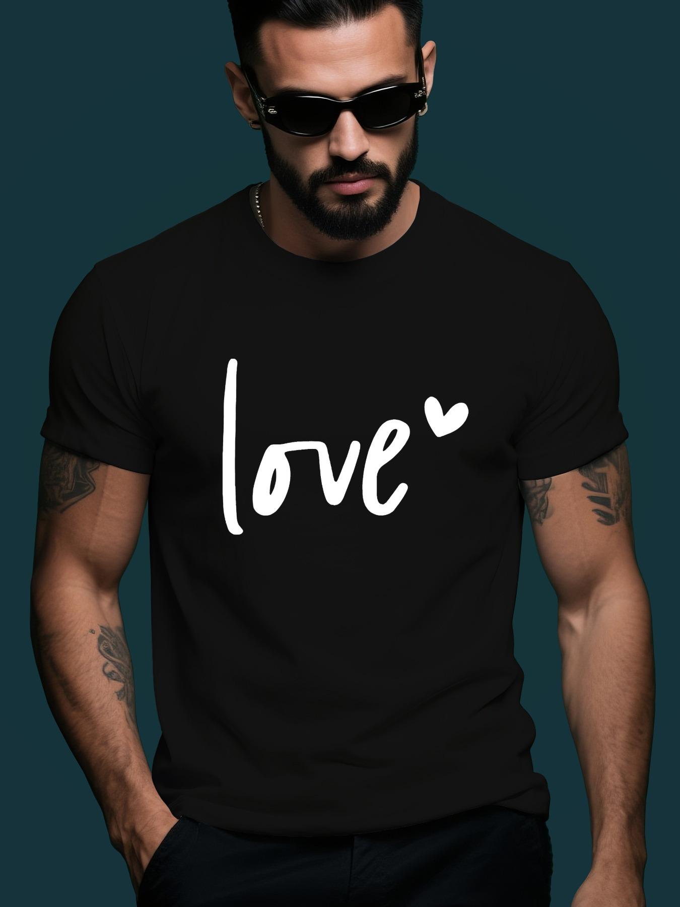 Love Heart Trendy Streetwear Summer Casual Round Neck Sho... XXL