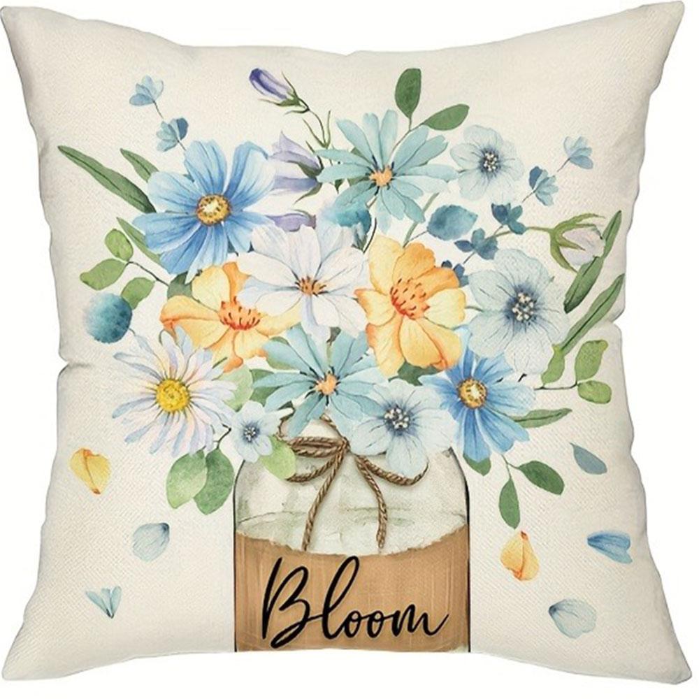 

Lavender - themed Decorative Pillowcase PillowcaseBedroom Living Room Sofa Home Decor Polyester Cushion Cover with Zipper 16x16Inch