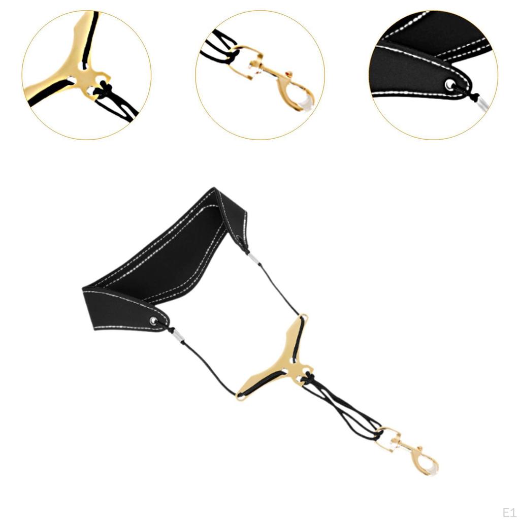 Saxophone Neck Strap PU Leather Professional Comfortable for Kids Adults Ergonomic Sax