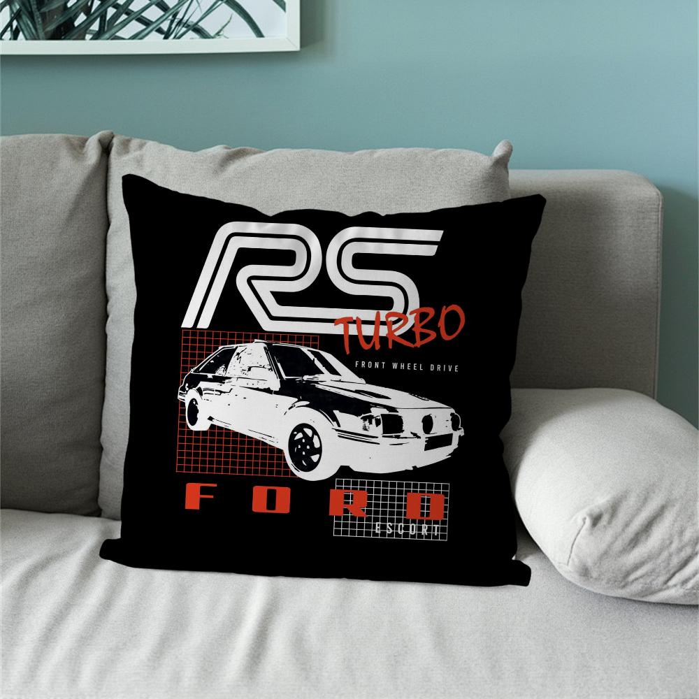 F-Fords Super Car Pillow Case For Sofa Bedside Table Bedroom Backrest Living Office Cushion Printed Square Multiple