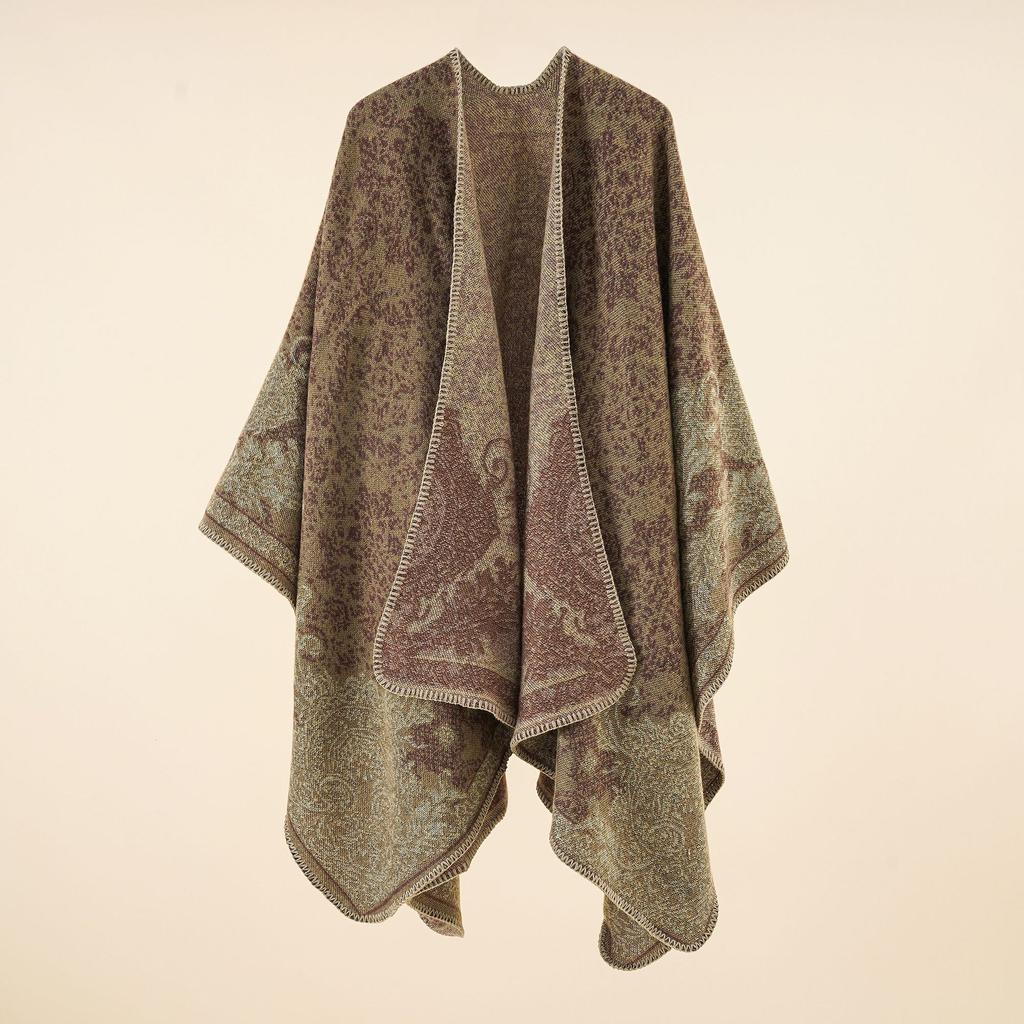 Cashmere Winter Warm Ponchos And Capes For Women Foulard Femme Shawls And Wraps Floral Pashmina Female Bufanda Mujer