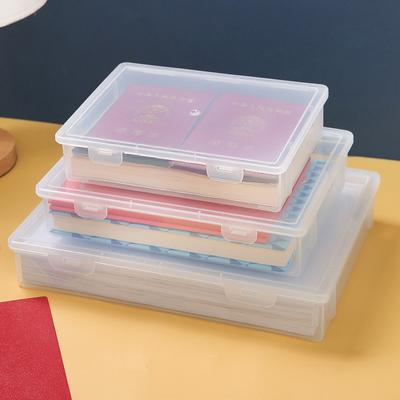 Kunststoff Dokumentenorganizer Geordnet Klar Quadratische Form Aufbewahrungsbox A4 Organisationsbox Bürobedarf Transparent Box