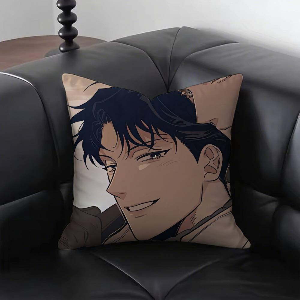 Korean BL Manhwa Roses And Champagne Pillow Case Fashion Square Pillowcase Bedroom Sofa Room Ins Decoration Leisure