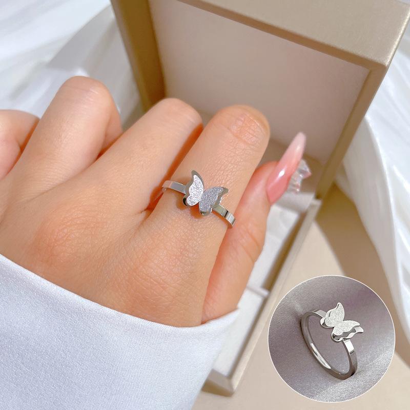 Cold Wind Minimalist Wind Bouncing Ring Men'S And Women'S Tide Personality Simple Index Finger Ring