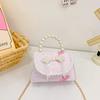 Childrens Cute Princess Crossbody Bag With Artificial Pearl Decoration And Embroidery Design For Daily Use