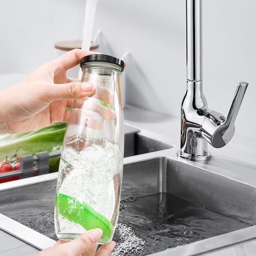 (Green) 3-Piece Bottle Cleaning Bean Scrubber, Pea-Shaped Water Bottle Brush for Cleaning the Inside of Narrow Mouth Bottles, Pea Cleaning Sponge, Wat