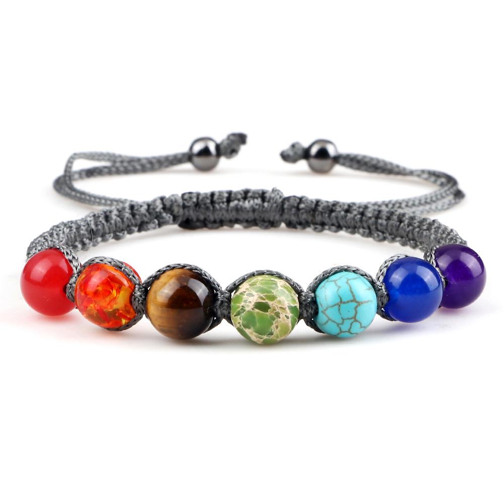 Seven-Color Rainbow Five Elements Adjustable Yoga Energy Bracelet