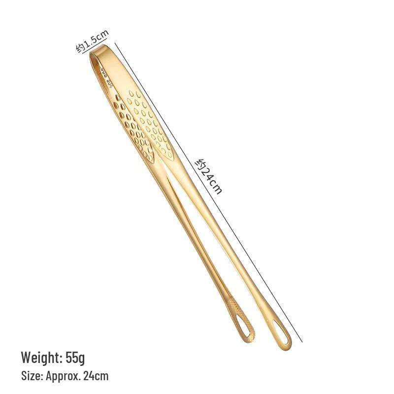 Stainless Steel Korean Barbecue Kitchen Tongs for Steak and Buffet.