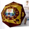 Adventure Time Print Automatic Umbrella, 8 Rib Iron Frame, Plastic Handle, Suitable for Outdoor Travel &Daily , Ideal Gift