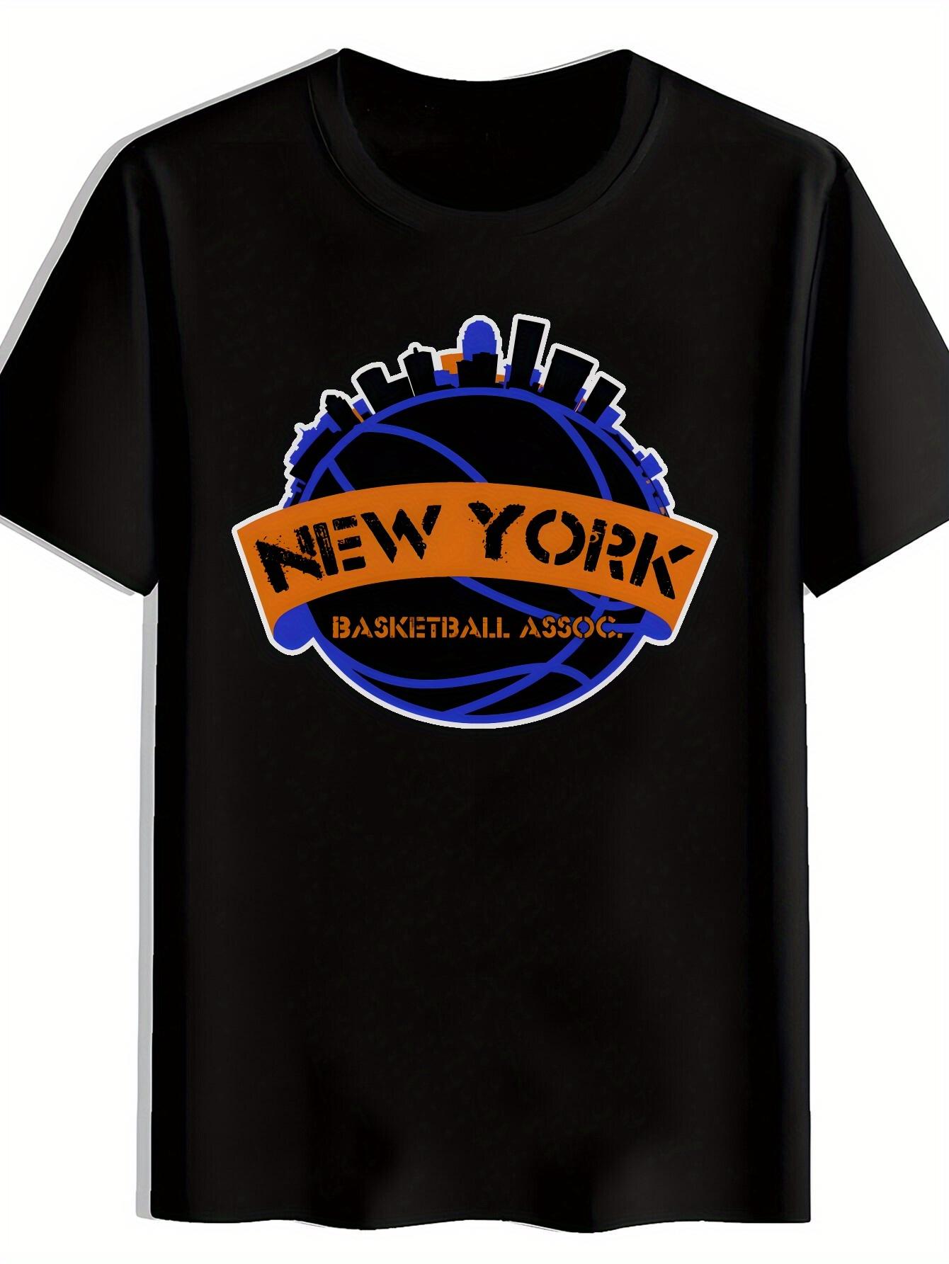 

Vintage Rock Band Graphic T-shirt - 100% Polyester Lightweight 180gsm Short Sleeve Tee with NYC Skyline & Basketball Design XXL