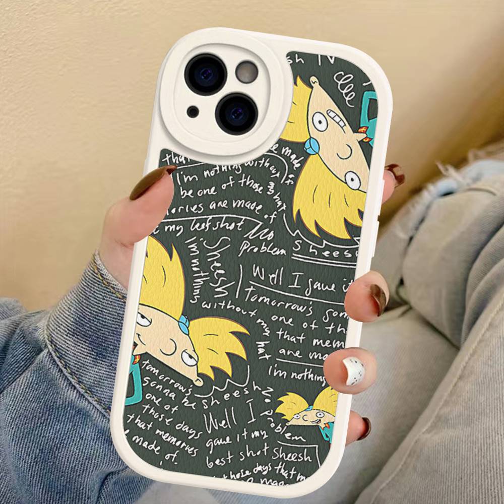 

Hey A_Arnolds Cartoon Phone Case For IPhone 16 15 14 13 12 11 Pro Max Plus Leather Shockproof Cover 12 pro max