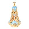 Vintage Enamel Perfume Bottle Middle Eastern   Exquisite Elegant Metal Refillable Perfume Bottle