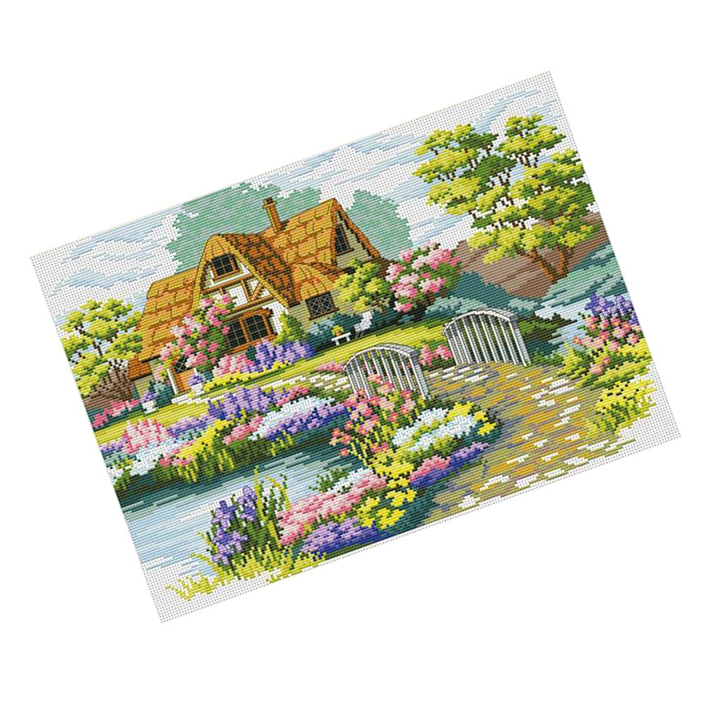 Kreuzstich-Set Vordruck-Stickset 11CT Polyester-Material für Schlafzimmer Wohnzimmer Handarbeit DIY
