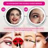 8inch 10x Magnifying Led Makeup Mirror With 3 Color Light Touch Switch Double Side Usb Charging Desktop Vanity Cosmetic Mirror
