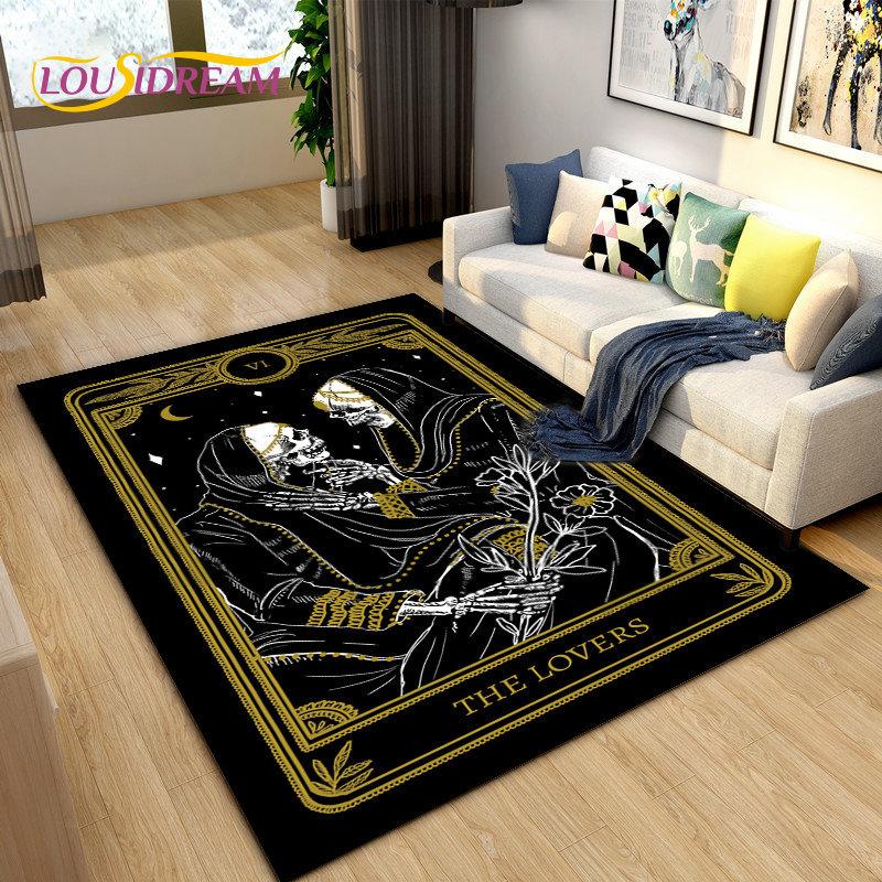 

Astrology Witches Moon Tarot Area Rug Large,Carpet Rug for Living Room Bedroom Sofa Doormat Decoration,kids Non-slip Floor Mat 40x60cm