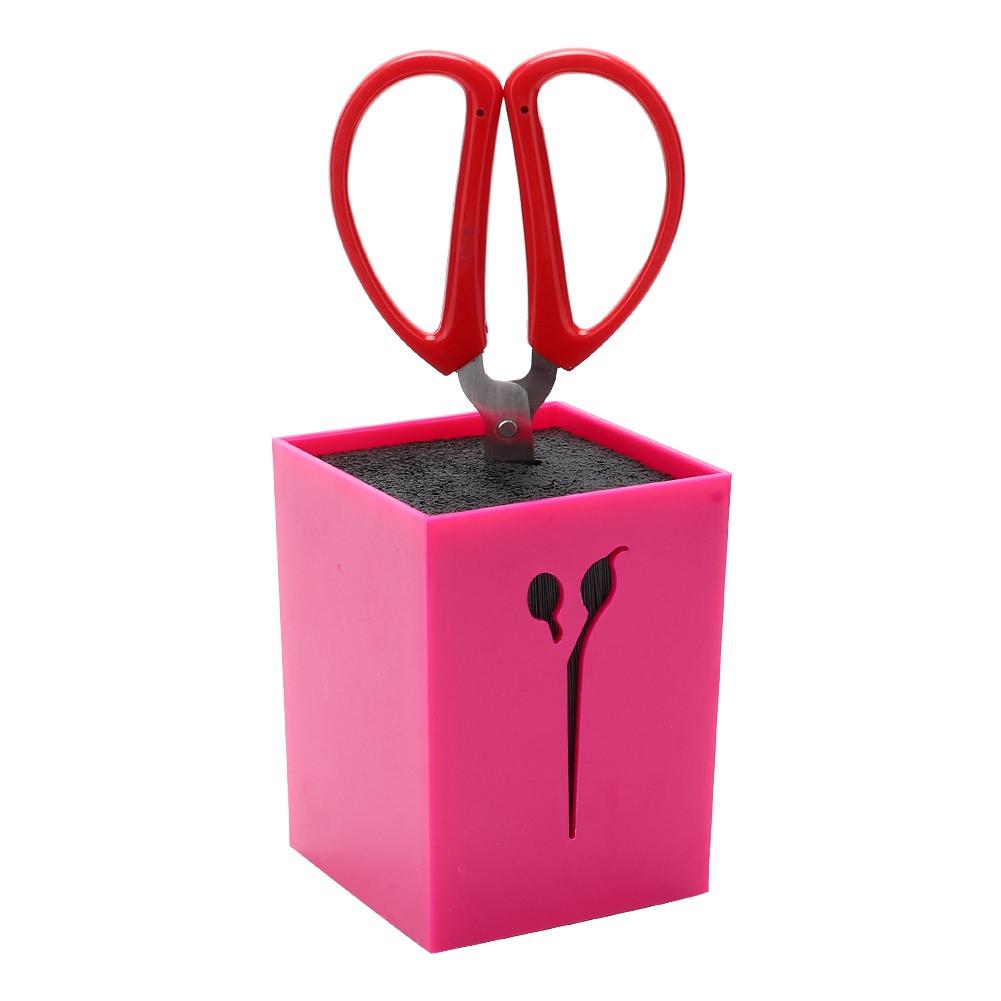 Scissor Stand Professional Hairdressing Clip Holder Storage Box Salon Hairdresser Tool Rose Red