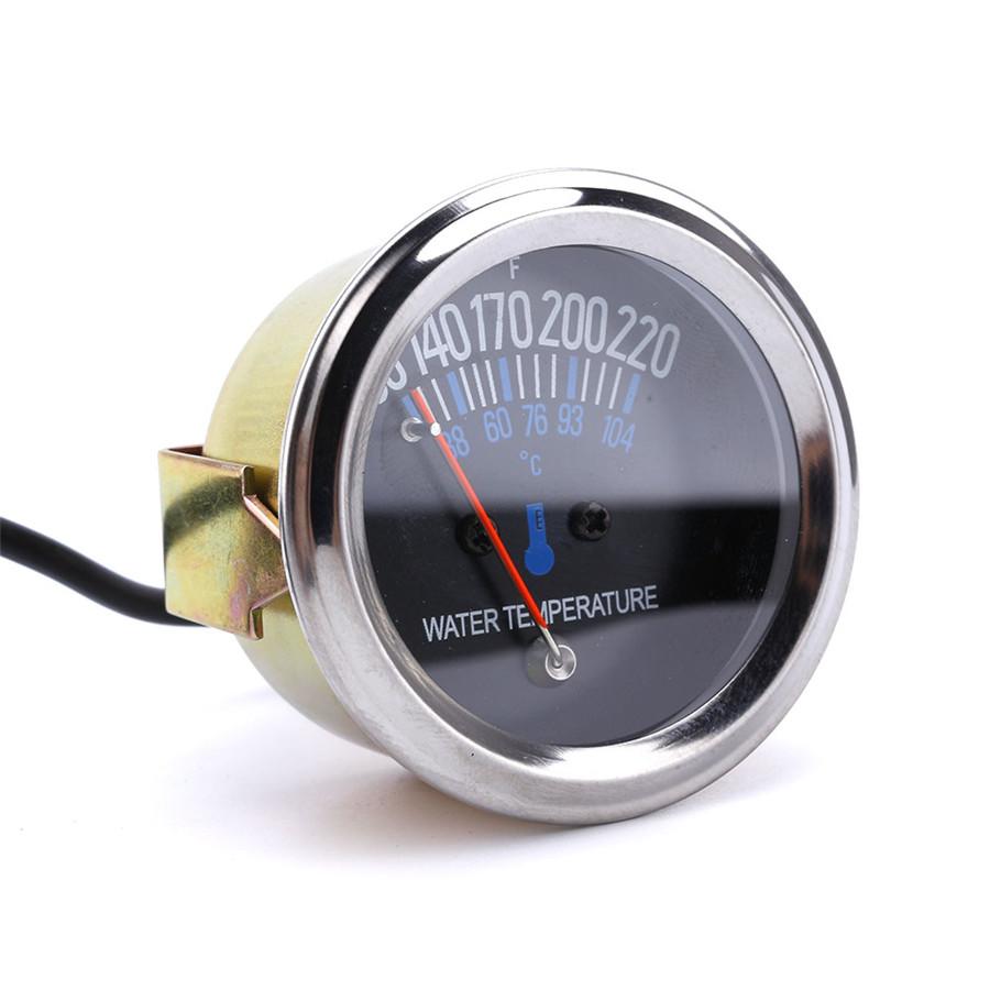 52MM 2" 12V Mașină Lentilă Clară Mecanic Indicator Temperatură Apă Metru Senzor Lumină