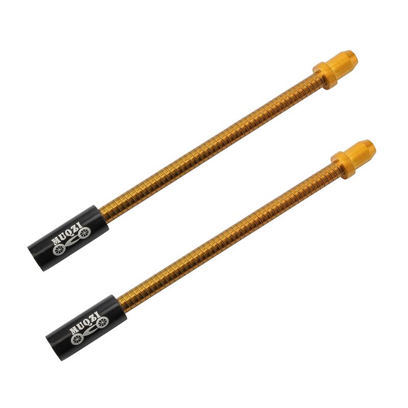 MUQZI 2PCS Bike Brake Noodles Brake Cable Guide Tube Bend Pipe Gold 2pcs
