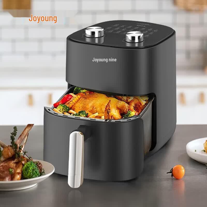 Joyoung 5L No-Flip Air Fryer with Knob Control and Metal Cavity CN plug (adapter included)