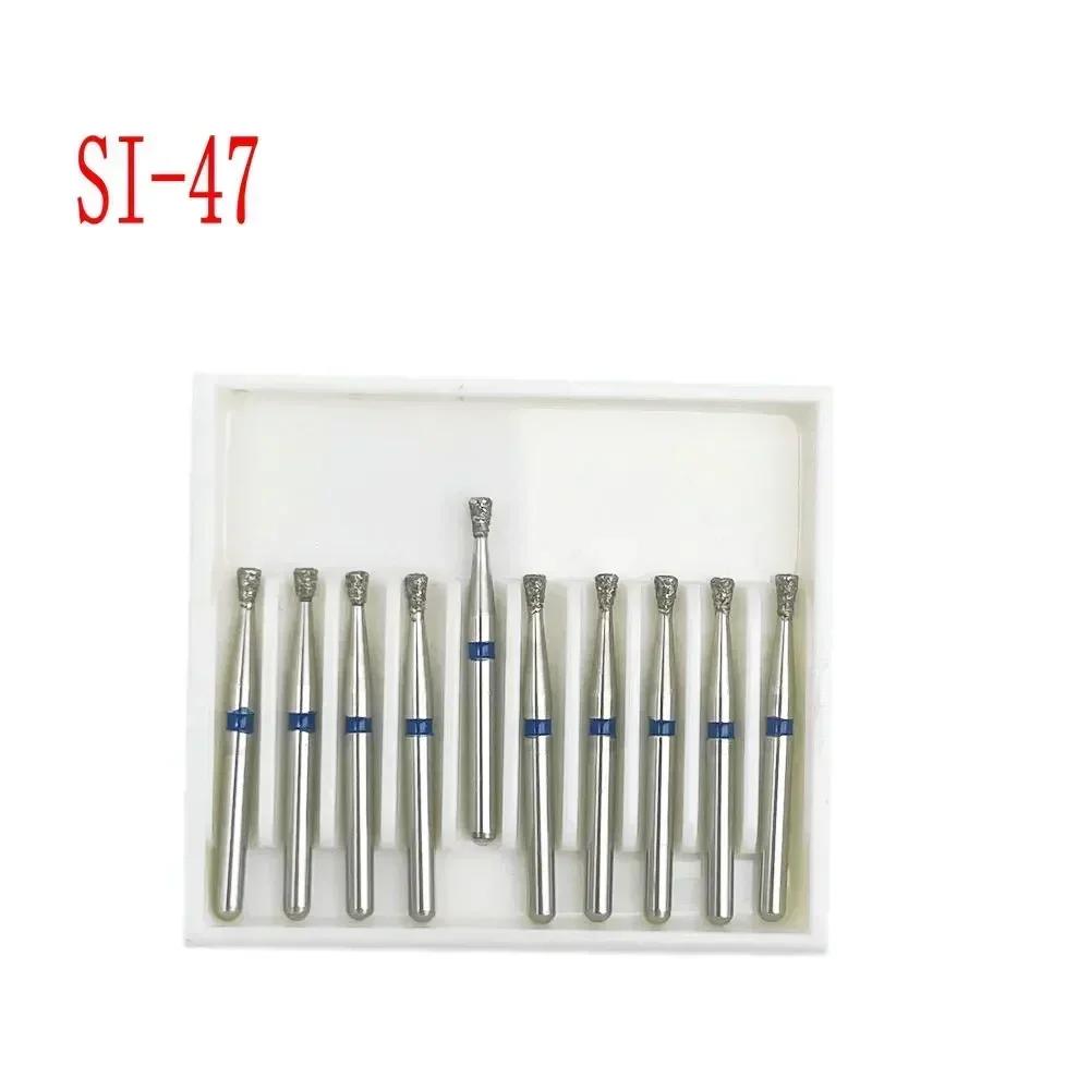 10pcs/box Dental Diamond Burs Drill FG Diamond 1.6mm Shank for High Speed Handpiece Burs