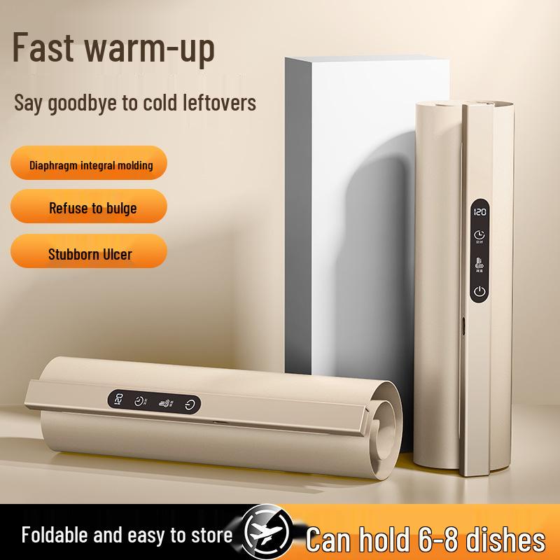 Flexible Silicone Food Warmer: Foldable Heat Preservation Pad for Hot Dishes