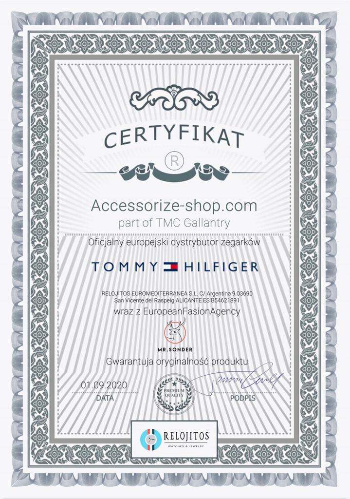 Zegarek TOMMY HILFIGER 1791975. Kwarcowy, Kolor czarny. Mężczyzna.