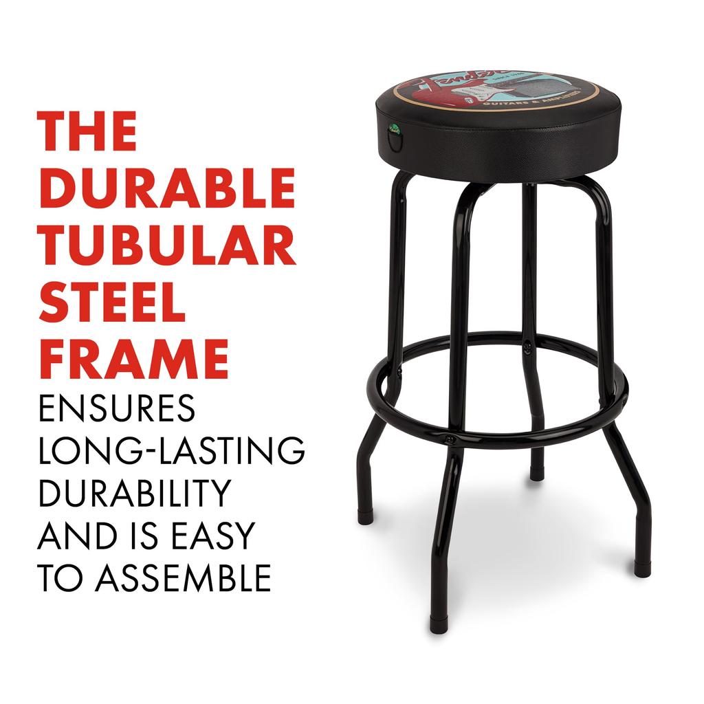 Θήκη για Πένες Ενισχυτών Σκαμπό Μπαρ Fender Fender/Κιθάρες & Μαύρο/Μαύρο 30"