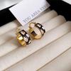 Real Gold Plated Wrinkled Circle Ear Cuffs - Elegant Metal Design Fashion Earrings for Women