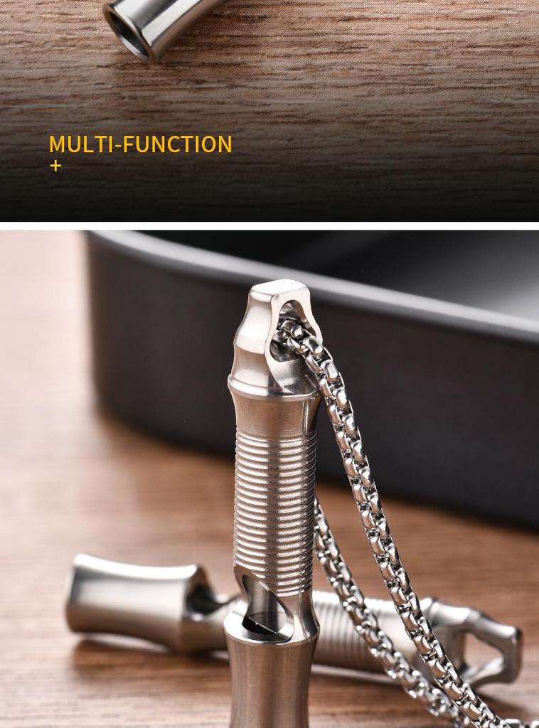 Stainless Steel High-Frequency Survival Whistle for Outdoor and Referee Training