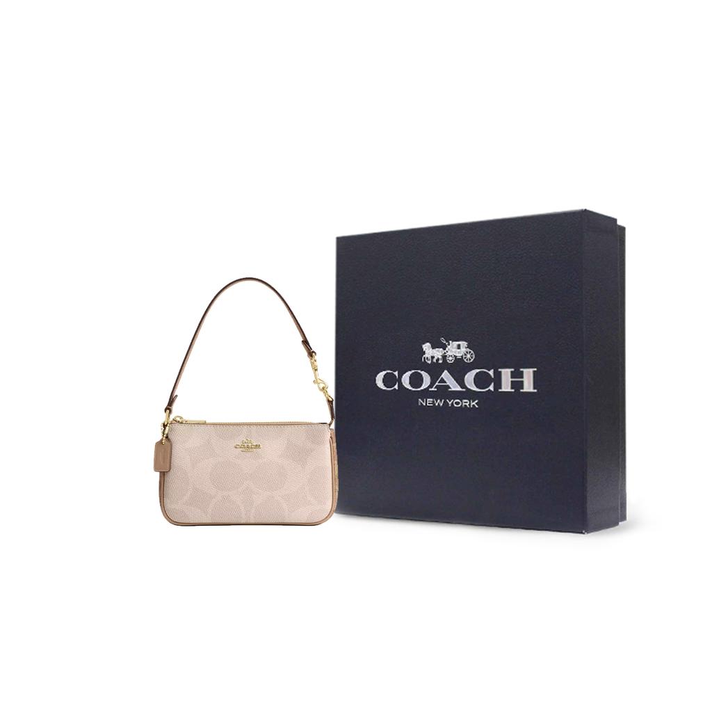 New COACH Nolita Coated Canvas Shoulder Bag Small Size Women's Tan CZ979-IMXI9