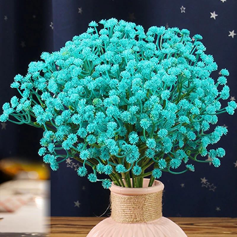 

10 шт., 30 головок, 29 см, искусственные цветы BabysBreath, пластиковая гипсофила, сделай сам, цветочные букеты, композиция для свадьбы, украшения дома 10pcs
