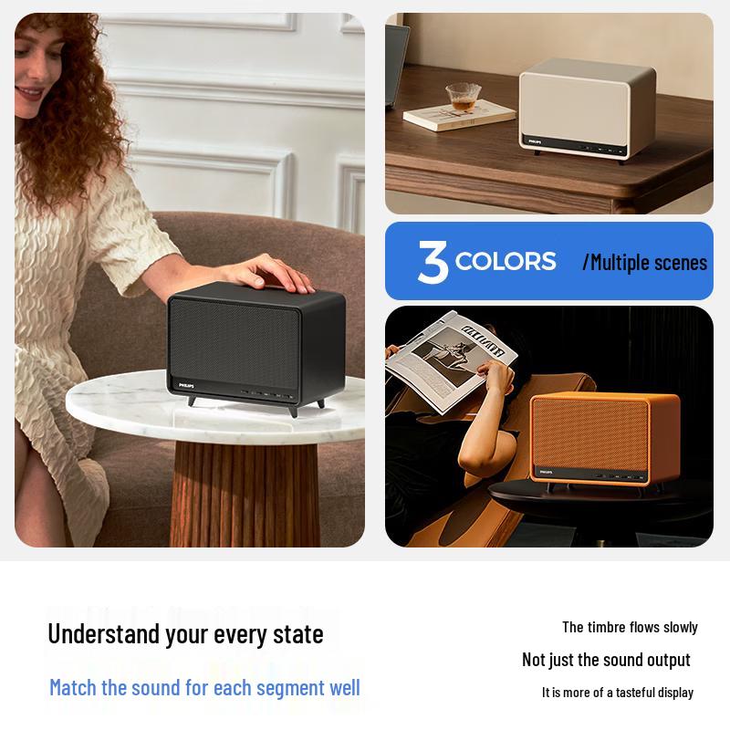 Philips TAS6500 Retro Desktop Bluetooth Speaker