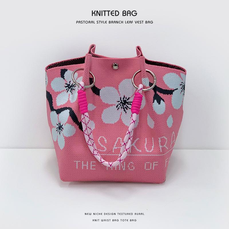 

Женская модная вязаная сумка-ведро на плечо - Новый нишевый дизайн