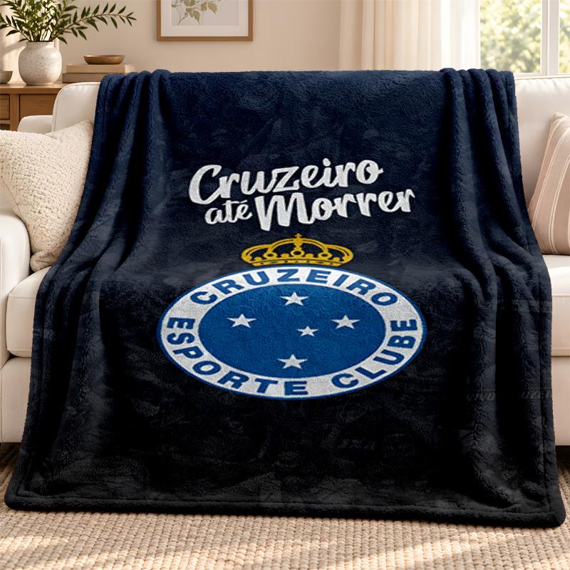 Cruzeiro Esporte Clube blanket Flannel Blanket Soft Cozy Plush Throw for Sofa Bed Lightweight Home Decoration Outdoor camping
