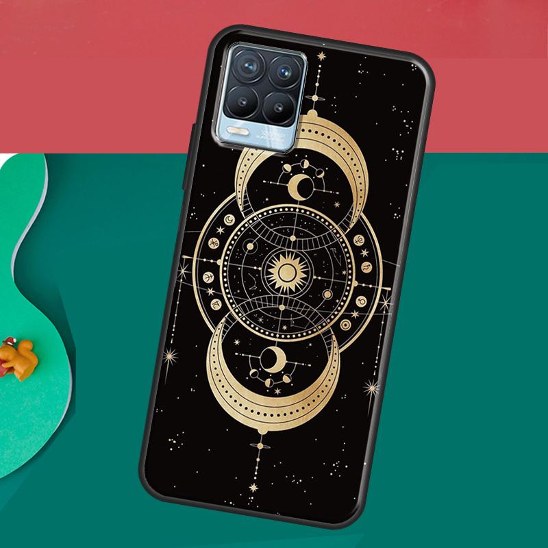 Galaxy Moon Stars Phase Totem Art Case For Realme 10 9 11 Pro Plus GT Neo 5 2T 3T C11 C15 C21Y C25s C30 C31 C33 C35 C55 Cover
