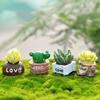 Lifelike Mini Artificial Fleshy Cactus Plant Landscape Decorative Potted Plants