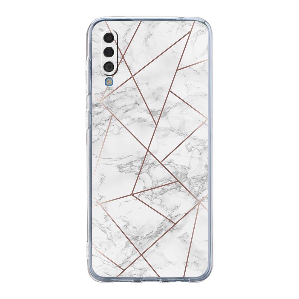 Marble Geometric Phone Case For Samsung Galaxy A52 A50 A70 A10 A30 A40 A20S A20E A02S A12 A22 A72 A32 5G A04s Soft Clear Cover