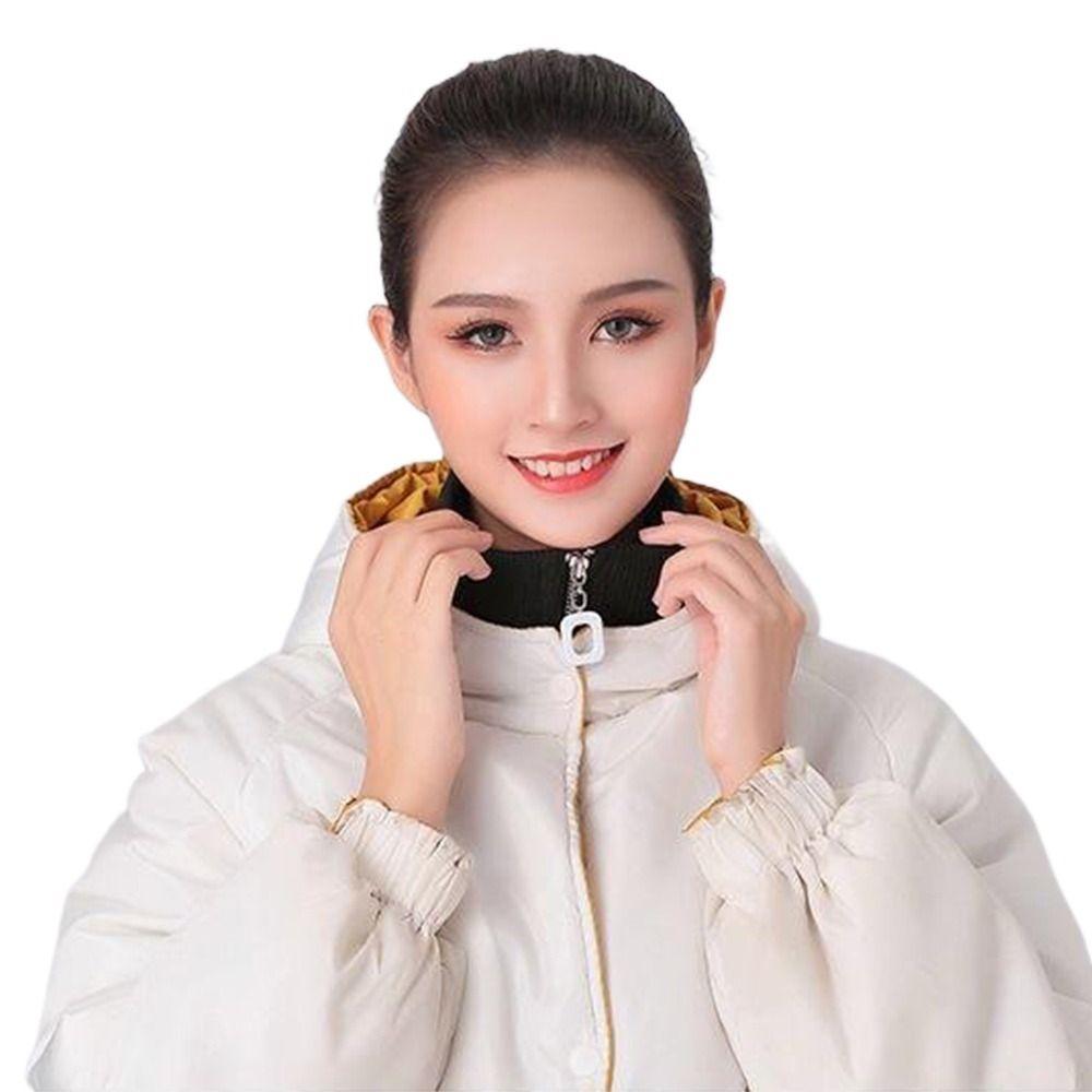 With Zipper Detachable False Collar Washable Rib False Collar Neck Scarf Shawl Wrap Down Jacket
