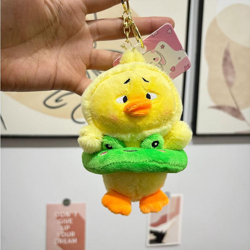 Duck Soft Collectible Plush Doll 10cm With Heart And Bee Options Customization