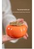 Persimmon Tea Set - Festive Ruyi Design, Custom Ceramic Gift Box for Weddings & Souvenirs