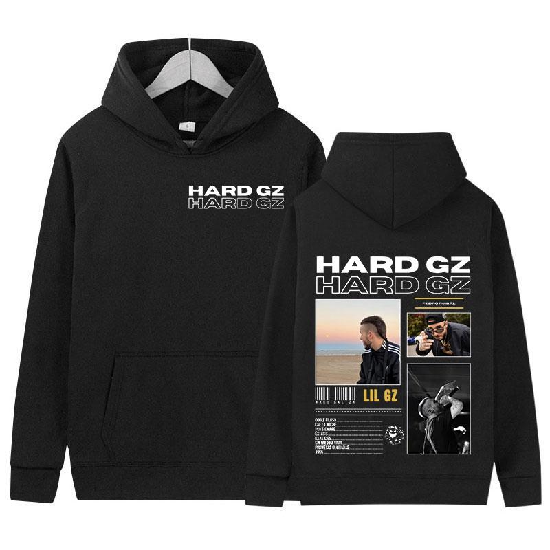 Rapper HARD GZ Tour 2025 Graphic Hoodie Men Women Hip Hop Fashion Oversized Sweatshirt Vintage Street Pullover Hooded Streetwear