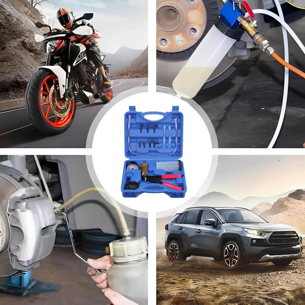 Manual Brake Bleeder Kit Handheld Vacuum Pump Universal Fluid Pressure Tester Tool for Car Clutch Coolant System Bleeding
