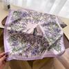 Pastoral butterfly simulation silk printing silk scarf small square scarf high-end shawl sunscreen neck scarf headscarf scarf women