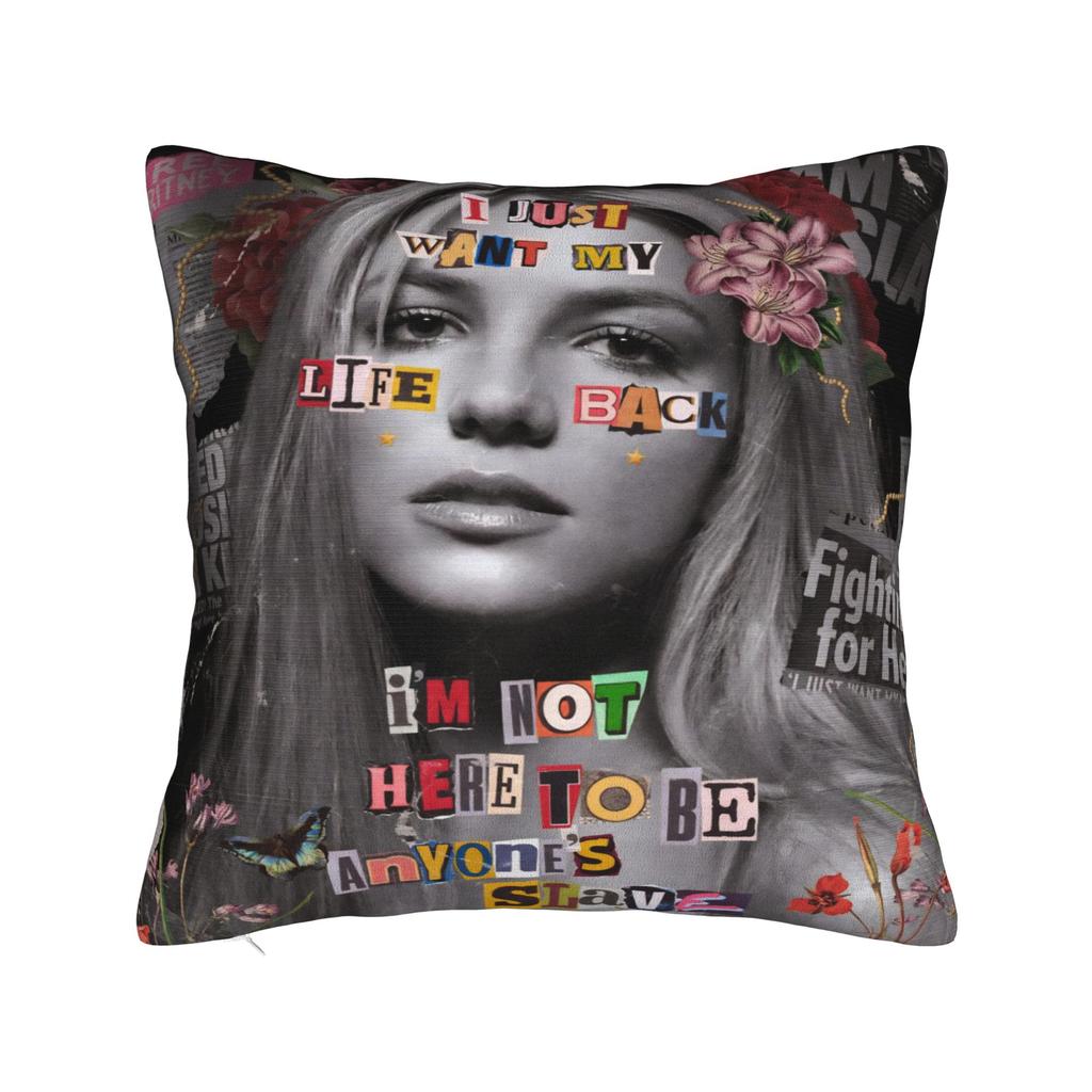 Decorative Pillow Covers Singer Britney Spears Product Seat  Throw Pillow Case Cover Square Style MultiSize