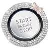 Hozilen Strass Auto Motor Start Stopp Dekorationsring, Auto Druckstartknopf Ring, Auto