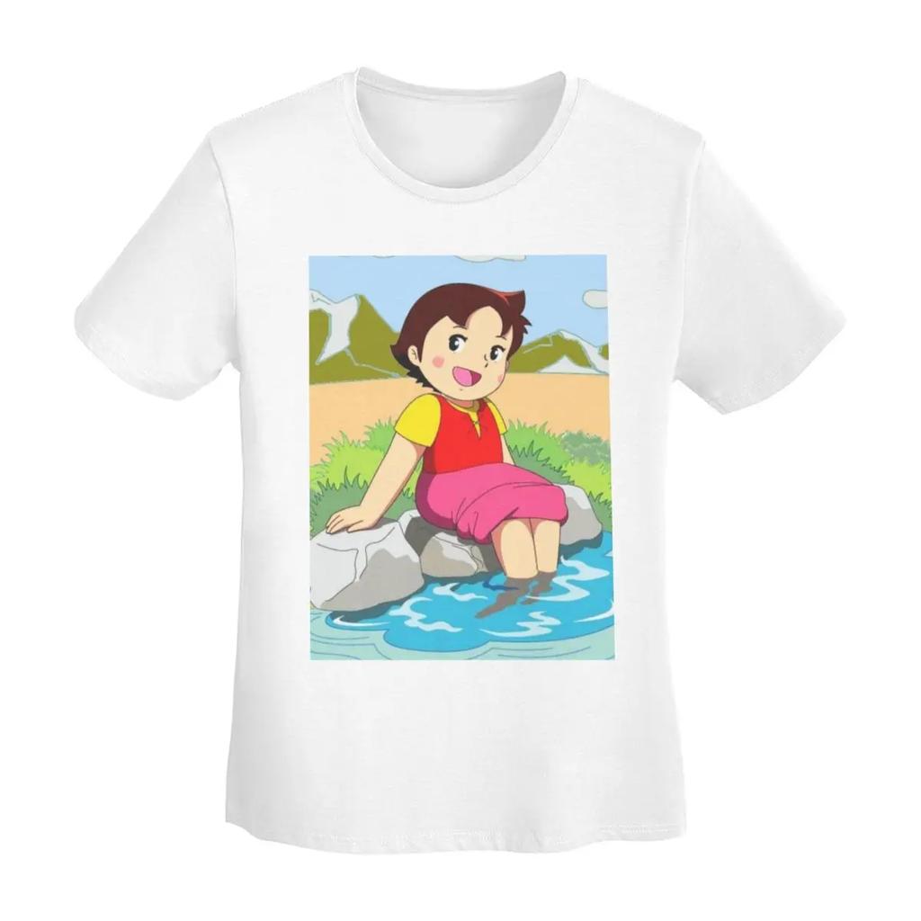 Heidi Feet In The Water TShirt Women Short Sleeve T Shirts ONeck Clothing Cotton Summer Tees Streetwear