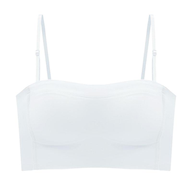 

Бюстгальтер-бандо без бретелек, бесшовный бюстгальтер пуш-ап, невидимое нижнее белье, женское нижнее белье без косточек S белый